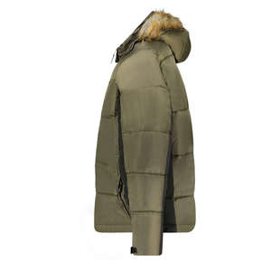 Vente en gros : Parka en toile pour homme, style urbain, hiver, avec capuche et doublure polaire, respirante, séchage rapide, épaisse et chaude - Product Image 4