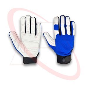 Vente en gros de gants de mécanicien en cuir de chèvre de qualité supérieure pour hommes gants de sécurité non doublés pour le travail quotidien fabriqués au Pakistan - Product Image 1