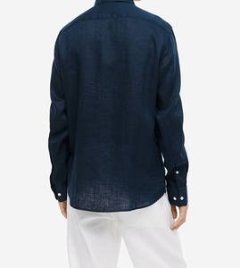 Men's <b>Summer</b> Black White Animal Design Professional Business Casual Solid Custom Logo Classic Button Long Sleeve Satin <b>Shirt</b> - Product Image 4