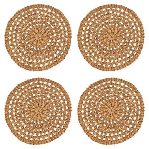 Set de table rond en jonc de mer, tissé à la main, naturel, rustique, pour restaurant, hôtel, vente en gros, écologique - Product Image 3