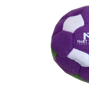 <b>Hacky</b> <b>sack</b> NeXT Tech INDUSTRIES Purple White Green Soccer Ball Lightweight Sport Toy 2.5 Inches - Product Image 2