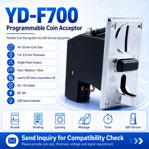 Accepteur de pièces programmable 18-22 mm à impulsion rapide pour machines de jeux d'arcade – Vente en gros - Product Image 2