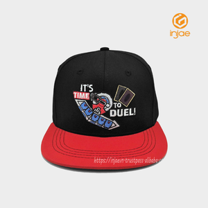 หมวกแก๊ปแบบ Snapback 6 แผง 2 สี ปักโลโก้ ปีกแบน สไตล์อเมริกัน รับผลิตตามแบบ (OEM) สำหรับสตรีทแวร์ - Product Image 2