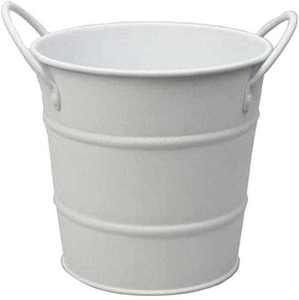 White Coated Galvanized Luxury Double Wall Portable Wine & for <b>Ice</b> <b>Bucket</b> for Hotel Bars Pubs Party Use - Product Image 1