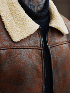 Veste en cuir slim pour homme, best-seller, design personnalisé, taille sur mesure, tissu polaire enduit, logo sur le devant, prix avantageux - Product Image 4