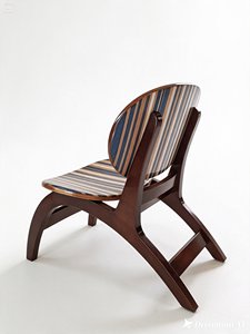 Chaise d'appoint moderne et luxueuse en bois et résine, nouveau design, fauteuil de salon à dossier incurvé pour salon et chambre d'hôtel - Vente chaude - Product Image 4