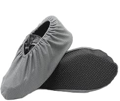 Alta calidad antideslizante transpirable no tejido zapato cubierta impermeable Blanco/Negro calcetines atléticos para hombres con patrón de logotipo - Product Image 4
