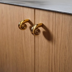 Poignée de meuble classique en laiton, forme œuf, finition dorée, durable, écologique, antirouille, pour tiroirs de commode, maison et bureau - Product Image 5