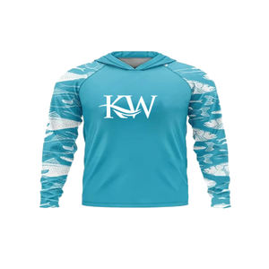 Camiseta con Capucha de Pesca Antibacteriana UPF 50 100% Poliéster para Hombre y Mujer, Manga Larga, Protección Solar, Transpirable, para Pesca y Senderismo - Product Image 1