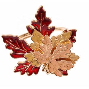 Nuevo Juego de Anillos para Servilletas de Latón con Diseño de Hoja de Arce, Color Dorado, 8 Piezas, para Decoración de Mesa en Bodas, Cumpleaños y Fiestas - Product Image 1