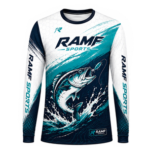 Camisa de Pesca con Capucha para Hombre, OEM ODM, Manga Larga, Impermeable, Transpirable, UPF 50, Protección Solar, Estampada, Tallas Grandes - Product Image 1