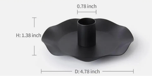 Support de bougie conique en métal festonné moderne OEM, finition noire artisanale, centre de table pour décoration de fêtes - Product Image 4