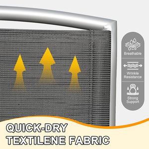 Set di 2 Sedie Reclinabili da Esterno con Telaio in Alluminio, Regolabili per Spiaggia, Campeggio, Piscina, Giardino, Design Pieghevole - Product Image 5