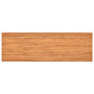 Bureau en bois de teck moyen, noir massif avec finition naturelle, élégant bureau informatique - Product Image 5