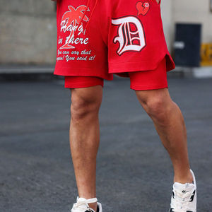 Shorts cargo mi-taille pour homme, séchage rapide, respirants, sportswear décontracté avec cordon de serrage imprimé - Product Image 4