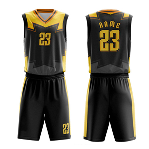 Uniforme de basket-ball de qualité supérieure, 100% polyester, sur mesure, nouveau design, disponible à la vente en ligne - Product Image 3