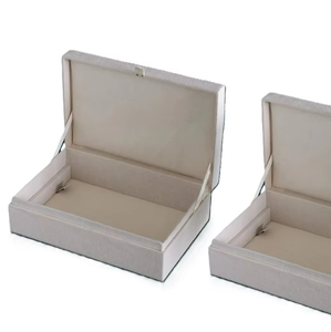 Luxurious Beaded 100% Cotton Fabric European Style Jewelry <b>Storage</b> Boxes Lid Foldable Accessories <b>Ring</b> Organization Low Price - Product Image 4