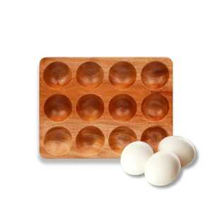 Chicken Shape Wooden <b>Egg</b> Holder Tray 12 Slot <b>Egg</b> <b>Storage</b> Board Kitchen <b>Egg</b> Organizer Farmhouse <b>Egg</b> Display Serving Tray - Product Image 4
