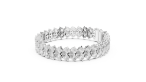 10Kt White Gold Pear Diamond <b>Bracelet</b> 66 Stones 17.582Ct High Jewelry Luxury Couture Statement <b>Bracelet</b> Bridal Party Wear Luxe - Product Image 2