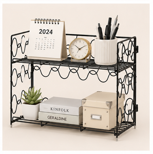Étagère de rangement en fil métallique moderne pour cuisine, comptoir, armoire, garde-manger, salle de bain, buanderie, bureau et organisation de bureau - Product Image 4