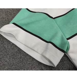 Conjunto de camiseta y pantalones cortos deportivos de algodón para hombre y mujer, personalizados al por mayor, a la moda. - Product Image 4