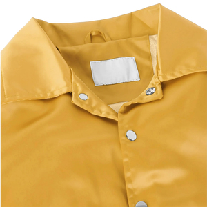 High Quality Satin <b>Bomber</b> <b>Jacket</b> For <b>Men's</b> Long Sleeve Button Up Lightweight Windproof Winter <b>Jacket</b> For Adult - Product Image 4