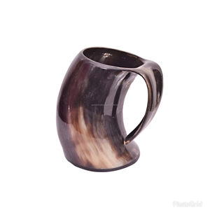 Natural Color Celtic Tankard Ox Horn <b>Beer</b> <b>Mug</b> Drinking Horn Drinkware - Product Image 3