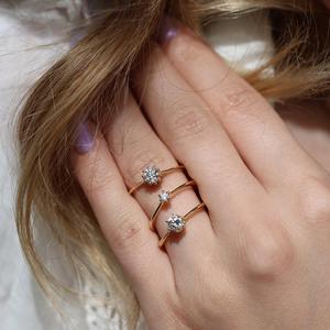 Anillo de Compromiso de Diamantes de Corte Brillante Redondo en Oro Sólido de 18K para Mujer, Certificado IGI, Estilo Solitario Clásico, Joyería al por Mayor - Product Image 6