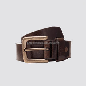 Fashion Custom Men's 100% Cowhide <b>Genuine</b> <b>Leather</b> <b>Belt</b> With Solid Brass Buckle Business Casual <b>Belt</b> - Product Image 6