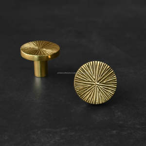 Modern Stylish Brass Knobs <b>For</b> Contemporary Furniture Cabinets Drawers <b>Home</b> Decor - Product Image 3