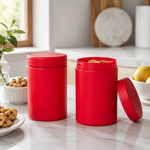 500ml Matte PET Food Jar with Screw <b>Lid</b> Custom <b>Plastic</b> <b>Container</b> for Coffee Tea Candy Snack Packaging Vietnam Factory - Product Image 1