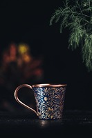 Tasse à eau traditionnelle en cuivre à double paroi avec finition polie, vaisselle métallique écologique réutilisable pour la maison – Achetez directement auprès du fournisseur