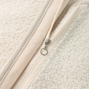 Ladies Fuzzy Woolen Sherpa <strong>Lined</strong> Sleeveless Vest Zipper Closure Waterproof Fleece <strong>Gilet</strong> with Pockets for Layering - Product Image 3