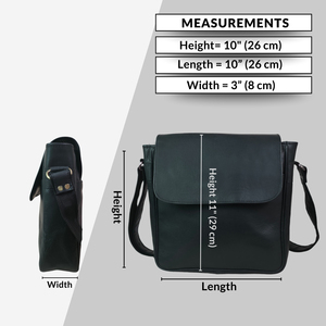 <b>Women's</b> Vintage Black Genuine Leather Crossbody <b>Bag</b> – Lightweight Messenger <b>Sling</b> Purse with Secure Zipper - Product Image 5