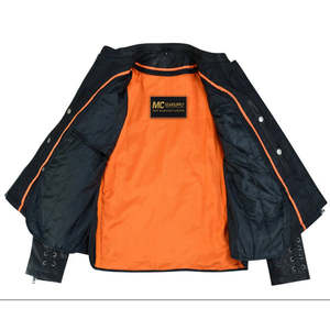 Chaqueta Thunder Rider de Manga Larga Personalizada para Hombre, Estilo Europeo y Americano, Chaqueta de Cuero Estilo Punk con Cuello Alto para Hombre - Product Image 5