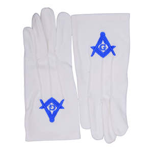 NESTA SPORTS Tablier maçonnique brodé de maître maçon de Loge Bleue avec collier à chaîne, ensemble de gants équerre et compas - Product Image 4