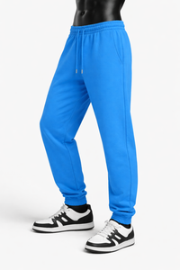 Pantalon de jogging en molleton personnalisé pour homme, taille élastique, cordon de serrage, bas de pantalon à revers, pantalon décontracté pour la détente, vente en gros OEM - Product Image 5