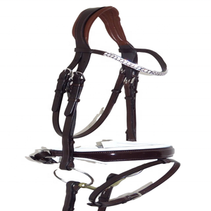 Bride de cheval anatomique de dressage de cheval en cuir indien la plus vendue - Product Image 1