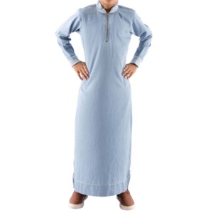 V Neck Modest Cotton Ankle Length Islamic Children's Abaya <b>Robe</b> Thobe Thawb Caftan Pocket <b>Men</b> - Product Image 1