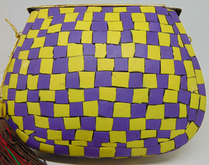 Bolso de mano artesanal de metal con mosaico azul y amarillo, tipo sobre, lindo, de media luna, para noche, con correa de cadena, impermeable y de gran capacidad - Product Image 5