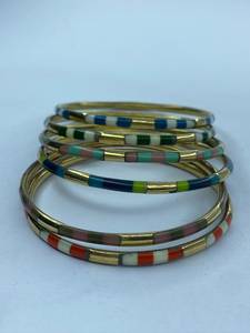 Wholesale Handforge Global Impex Custom Handmade <b>Resin</b> Brass Bangles Ethnic Style Party Occasion Bulk Exporter - Product Image 3