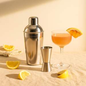 Ensemble de shaker à cocktails en acier inoxydable de luxe 750 ml, kit de barman pour mélanger les boissons, les mocktails et les cocktails, en gros - Product Image 5