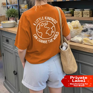Harmony Day 1 Point of Kindness Can Change The World Imprimé surdimensionné à manches courtes pour femme, marque privée - Product Image 1