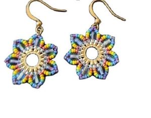 Pendientes con diseño de bordado personalizado, pendientes multibeads para mujer, joyería festiva para fiestas al mejor precio, pendientes con cuentas. - Product Image 6