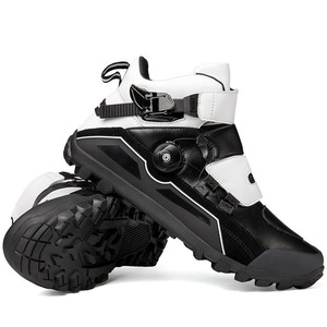 Professional Motorbike <b>Boots</b> Genuine Leather Riding Shoes Racing Touring Unisex Waterproof Breathable Durable Polyester Comfort - Product Image 5
