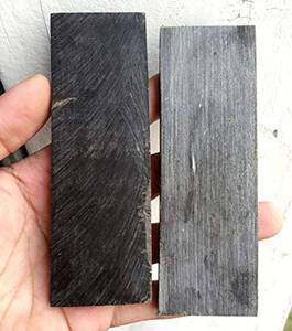 Escamas de cuerno de búfalo negro natural talladas a mano, genuinas y duraderas, para mango de cuchillo, material para fabricación de cuchillos DIY, Midnight - Product Image 5