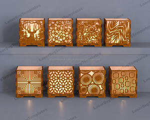 Soporte de luz T de bambú ecológico hecho a mano para decoración sostenible del hogar y propósito de regalo natural - Product Image 1