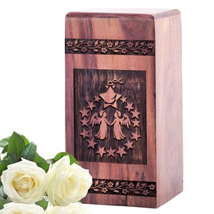 Urna Funeraria de Madera Sólida para Cenizas Humanas Adultas, Acabado Natural, Diseño Duradero, Urna Decorativa Conmemorativa para Cenizas Humanas - Product Image 5