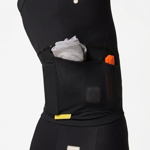 Men's Black <b>Cycling</b> Jersey With Zip Front And Matching <b>Shorts</b> Set - Product Image 4