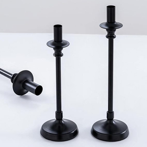 Christmas <b>Black</b> Candle <b>Holder</b> <b>Candlestick</b> Christmas Candelabra Dinning Wedding Home & Garden Home Décor Candle <b>Holders</b> - Product Image 5